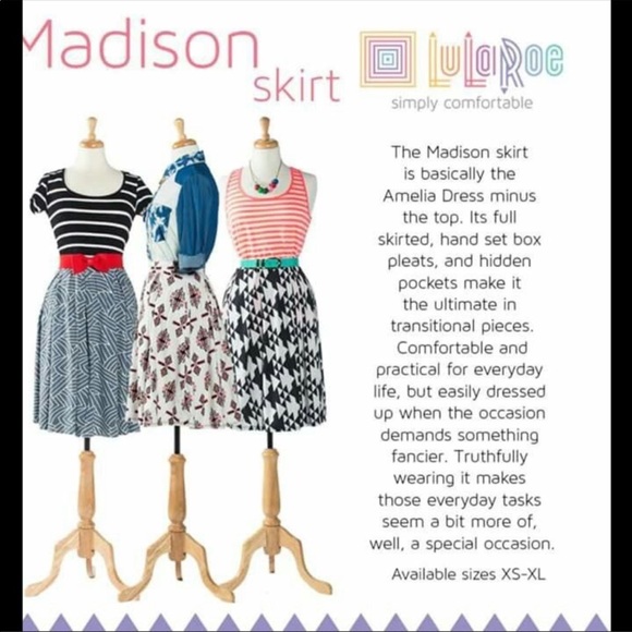 NWT Lularoe Madison Skirt - Picture 6 of 8